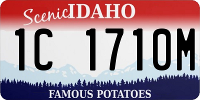 ID license plate 1C1710M