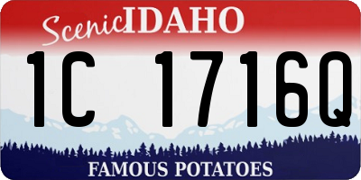 ID license plate 1C1716Q