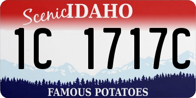 ID license plate 1C1717C
