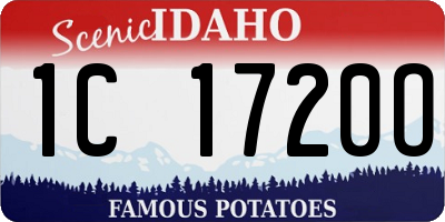 ID license plate 1C1720O
