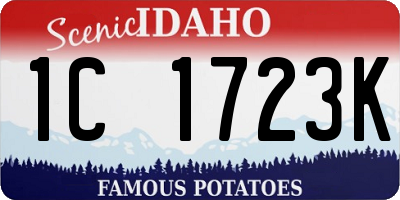 ID license plate 1C1723K