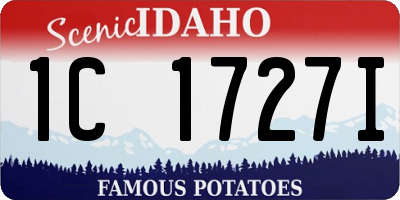 ID license plate 1C1727I