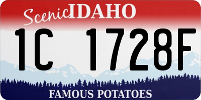 ID license plate 1C1728F