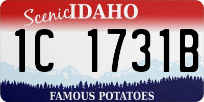 ID license plate 1C1731B