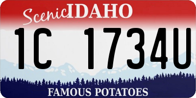 ID license plate 1C1734U