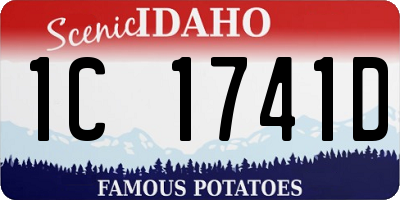 ID license plate 1C1741D