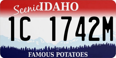 ID license plate 1C1742M