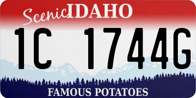ID license plate 1C1744G