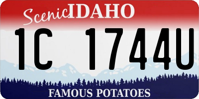 ID license plate 1C1744U