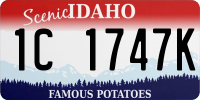 ID license plate 1C1747K