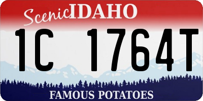 ID license plate 1C1764T