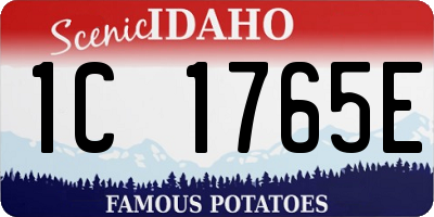 ID license plate 1C1765E