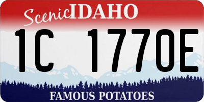 ID license plate 1C1770E