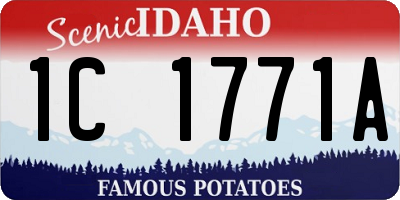 ID license plate 1C1771A