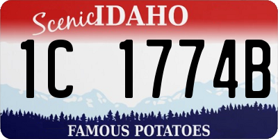 ID license plate 1C1774B