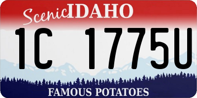ID license plate 1C1775U
