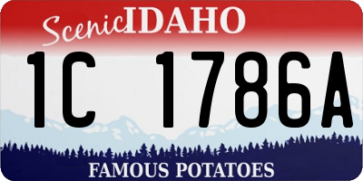 ID license plate 1C1786A