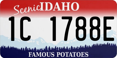 ID license plate 1C1788E