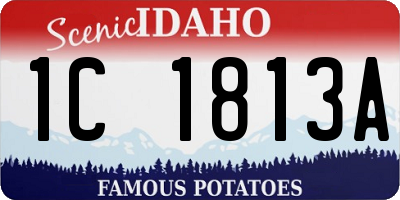 ID license plate 1C1813A