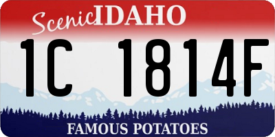 ID license plate 1C1814F