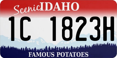 ID license plate 1C1823H