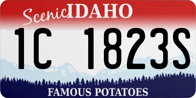 ID license plate 1C1823S