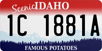 ID license plate 1C1881A