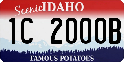 ID license plate 1C2000B