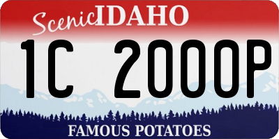 ID license plate 1C2000P