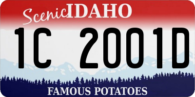 ID license plate 1C2001D