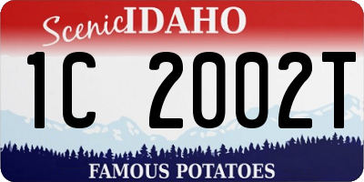 ID license plate 1C2002T