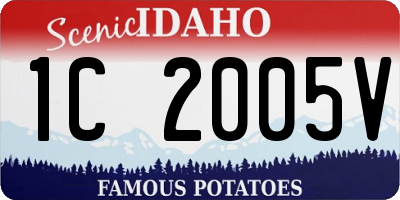 ID license plate 1C2005V