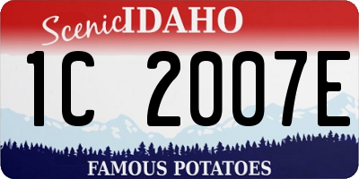 ID license plate 1C2007E