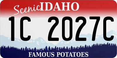 ID license plate 1C2027C