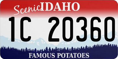 ID license plate 1C2036O