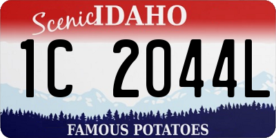 ID license plate 1C2044L