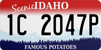 ID license plate 1C2047P