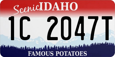 ID license plate 1C2047T
