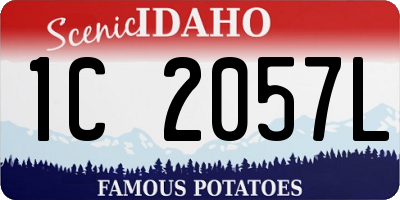 ID license plate 1C2057L