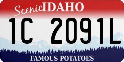 ID license plate 1C2091L