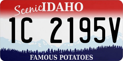 ID license plate 1C2195V