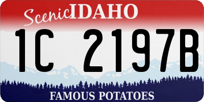 ID license plate 1C2197B