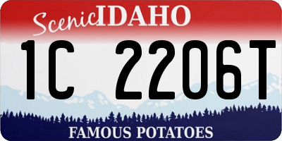ID license plate 1C2206T