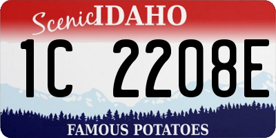 ID license plate 1C2208E