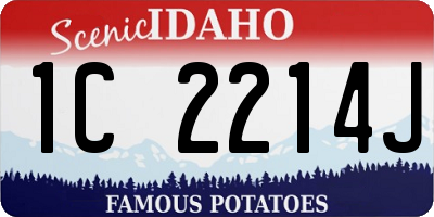 ID license plate 1C2214J