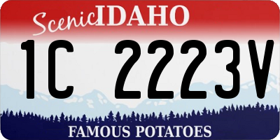 ID license plate 1C2223V