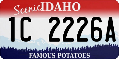 ID license plate 1C2226A