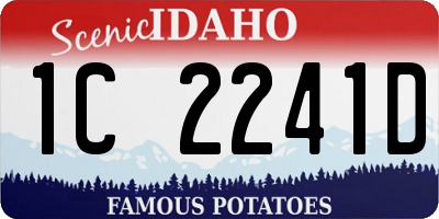 ID license plate 1C2241D