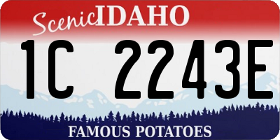 ID license plate 1C2243E