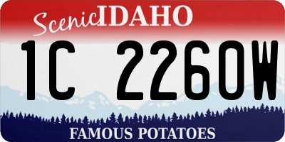 ID license plate 1C2260W